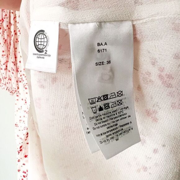 NWT GANNI Georgette Mini Dress Size 36 - Picture 9 of 10